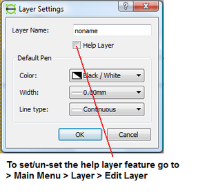 The Layer settings' dialog